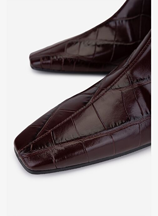 Valmenti Valmenti Kadın Hakiki Deri Bordo Topuklu Bot | Boyner Bordo - 4. görsel