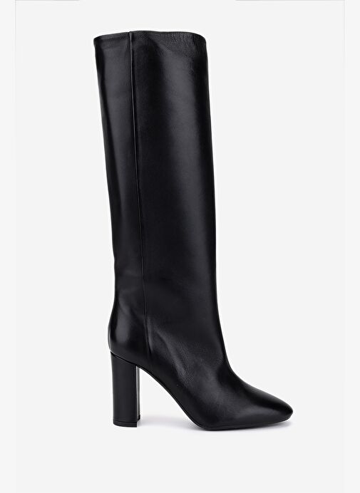 Valmenti Kadın Hakiki Deri Siyah Topuklu Çizme - Görsel 2