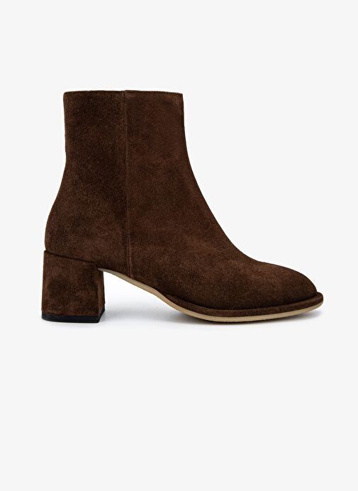 Valmenti Kadın Hakiki Deri Kahverengi Topuklu Bot - Görsel 2