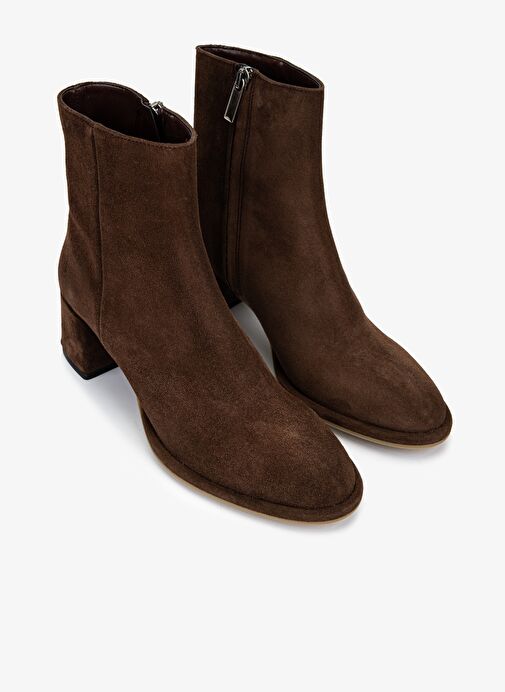 Valmenti Kadın Hakiki Deri Kahverengi Topuklu Bot - Görsel 3