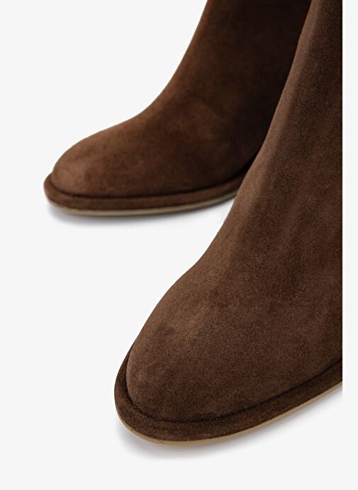 Valmenti Kadın Hakiki Deri Kahverengi Topuklu Bot - Görsel 4