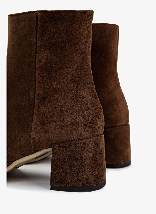 Valmenti Kadın Hakiki Deri Kahverengi Topuklu Bot - Görsel 5