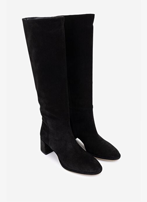 Valmenti Kadın Hakiki Deri Siyah Topuklu Çizme - Görsel 3