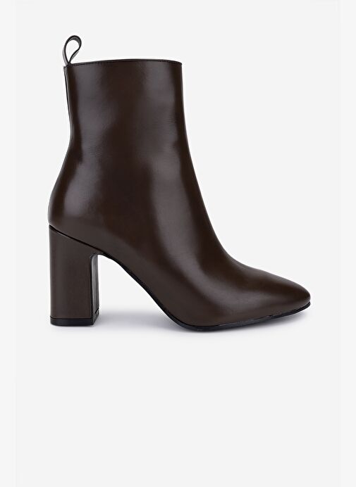 Valmenti Kadın Hakiki Deri Kahverengi Topuklu Bot - Görsel 2