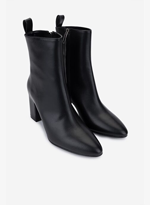 Valmenti Kadın Hakiki Deri Siyah Topuklu Bot - Görsel 3