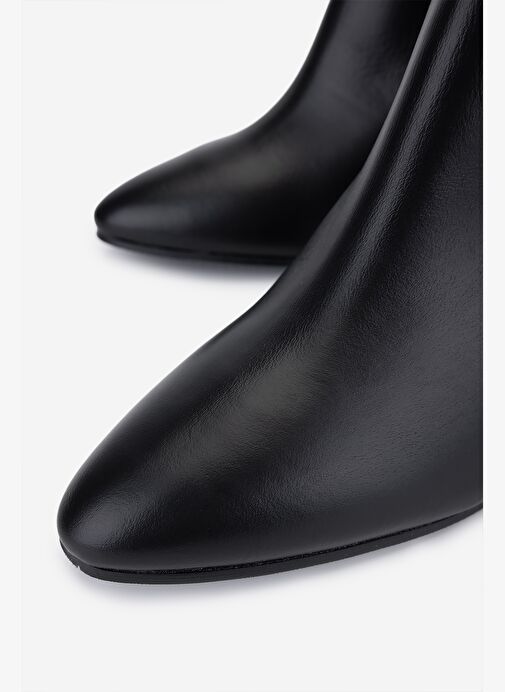 Valmenti Kadın Hakiki Deri Siyah Topuklu Bot - Görsel 4