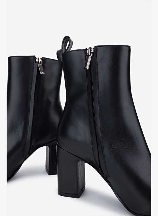 Valmenti Kadın Hakiki Deri Siyah Topuklu Bot - Görsel 5