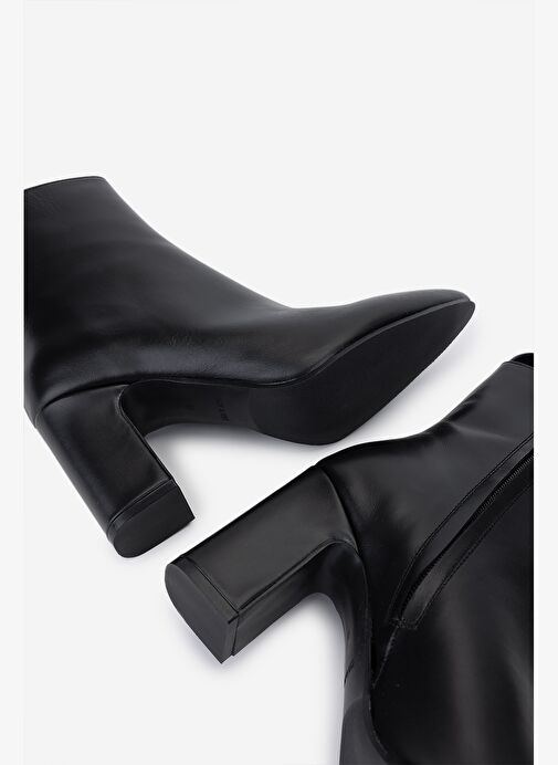 Valmenti Kadın Hakiki Deri Siyah Topuklu Bot - Görsel 6