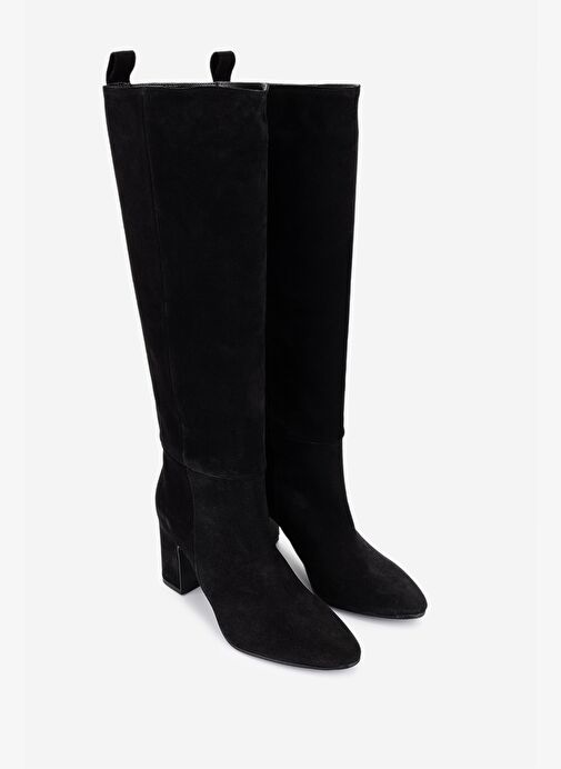 Valmenti Kadın Hakiki Deri Siyah Topuklu Çizme - Görsel 3