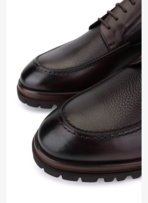 Tamer Tanca Erkek Hakiki Deri Kahverengi Casual Ayakkabı - Görsel 5