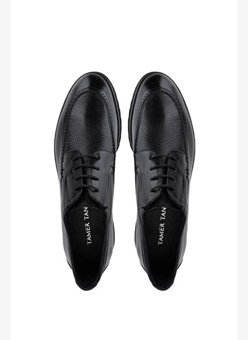 Tamer Tanca Erkek Hakiki Deri Siyah Casual Ayakkabı - Görsel 6