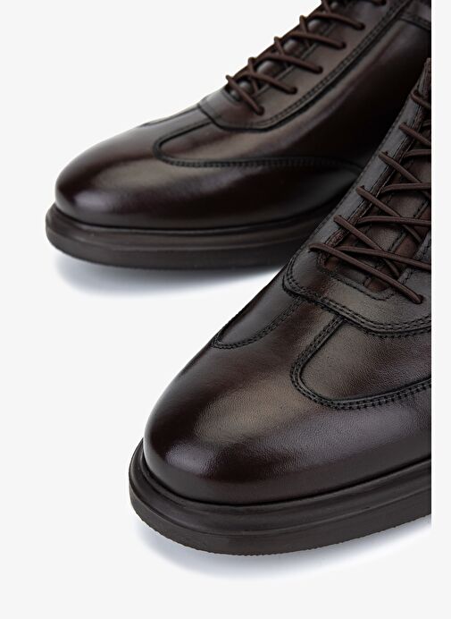 Valmenti Erkek Hakiki Deri Kahverengi Casual Ayakkabı - Görsel 4