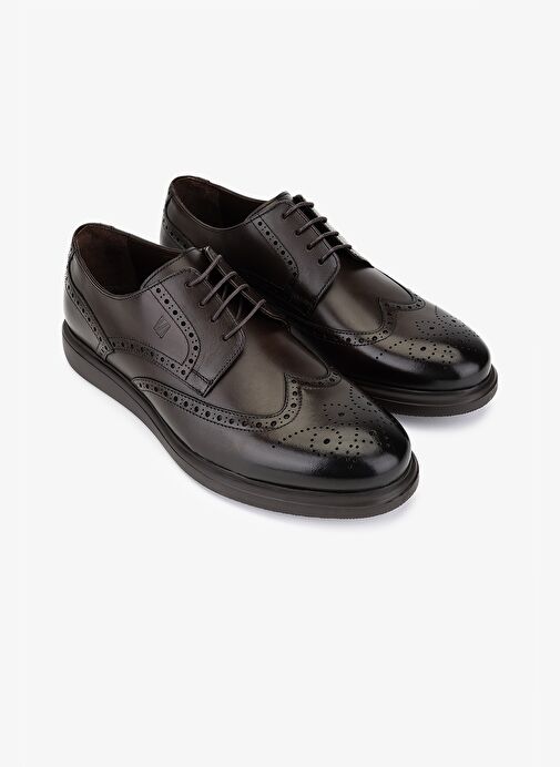 Valmenti Erkek Hakiki Deri Kahverengi Casual Ayakkabı - Görsel 3