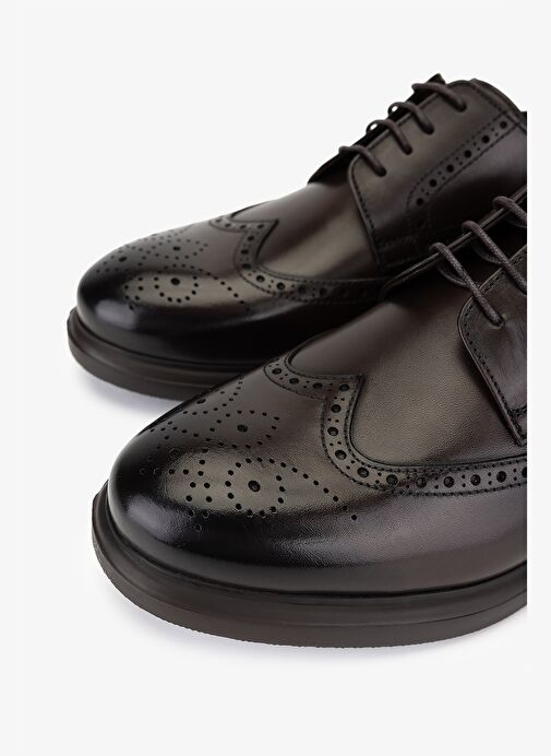 Valmenti Erkek Hakiki Deri Kahverengi Casual Ayakkabı - Görsel 4