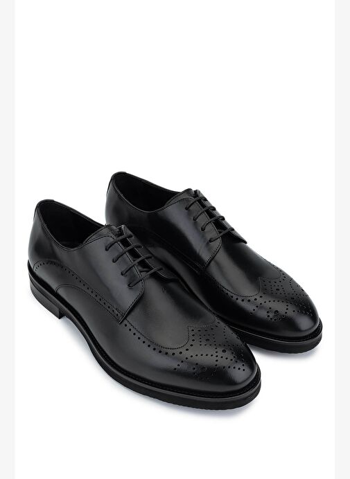 Tamer Tanca Erkek Hakiki Deri Siyah Klasik Ayakkabı - Görsel 3