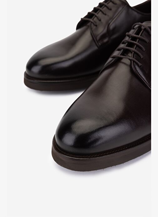 Valmenti Erkek Hakiki Deri Kahverengi Klasik Ayakkabı - Görsel 4