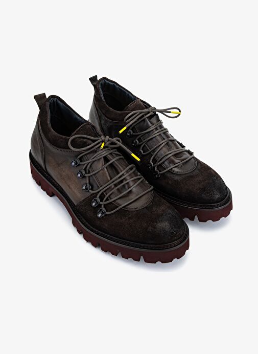 Valmenti Erkek Hakiki Deri Kahverengi Casual Bot - Görsel 3