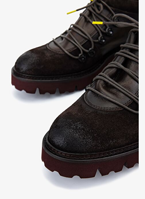 Valmenti Erkek Hakiki Deri Kahverengi Casual Bot - Görsel 4