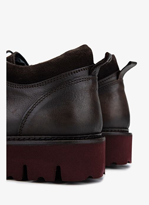 Valmenti Erkek Hakiki Deri Kahverengi Casual Bot - Görsel 6