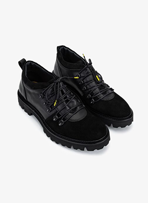 Valmenti Erkek Hakiki Deri Siyah Casual Bot - Görsel 3