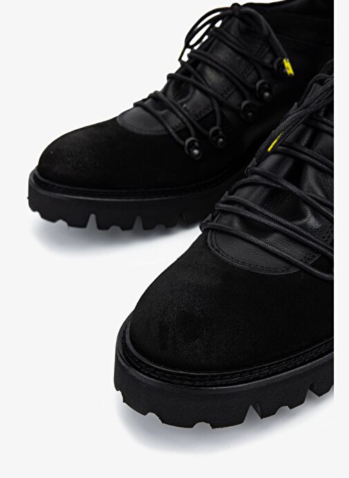 Valmenti Erkek Hakiki Deri Siyah Casual Bot - Görsel 4