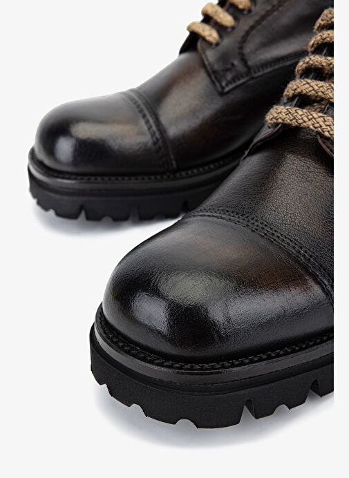 Valmenti Erkek Hakiki Deri Kahverengi Casual Ayakkabı - Görsel 4