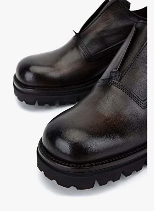 Valmenti Erkek Hakiki Deri Kahverengi Casual Ayakkabı - Görsel 4