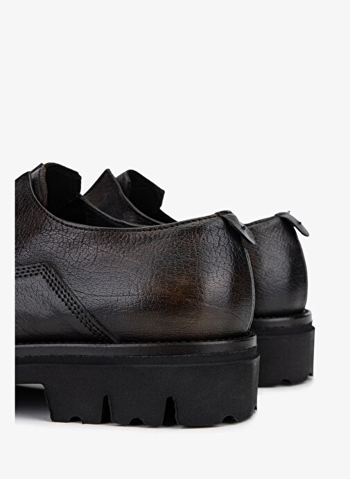 Valmenti Erkek Hakiki Deri Kahverengi Casual Ayakkabı - Görsel 6