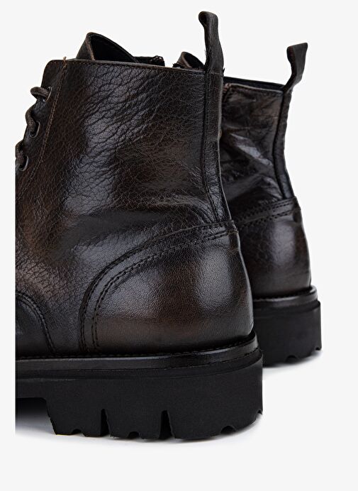 Valmenti Erkek Hakiki Deri Kahverengi Casual Bot - Görsel 6