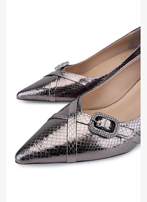 Tamer Tanca Kadın Suni Deri Vizon Topuklu Ayakkabı - Görsel 4