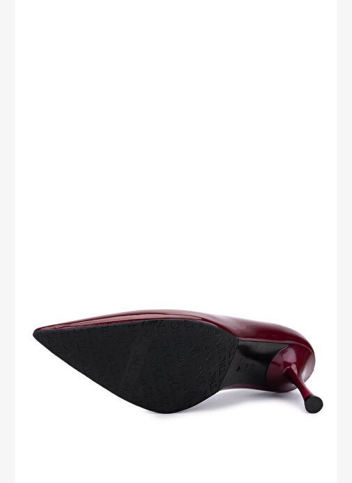 Tamer Tanca Kadın Bordo Rugan Topuklu Ayakkabı - Görsel 5