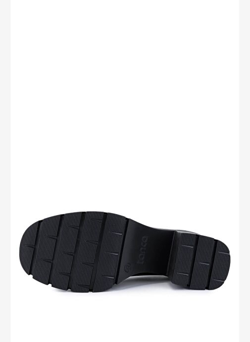 Tamer Tanca Kadın Hakiki Deri Siyah Rugan Topuklu Ayakkabı - Görsel 5