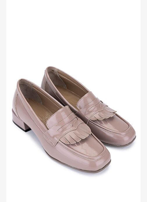 Tamer Tanca Kadın Hakiki Deri Vizon Rugan Loafer Ayakkabı - Görsel 3