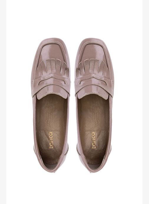 Tamer Tanca Kadın Hakiki Deri Vizon Rugan Loafer Ayakkabı - Görsel 6