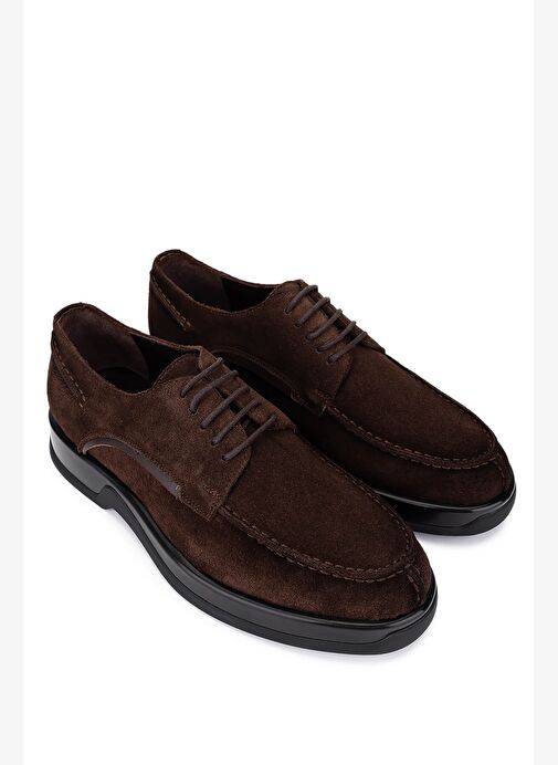 Tamer Tanca Erkek Hakiki Deri Kahverengi Süet Casual Ayakkabı - Görsel 3