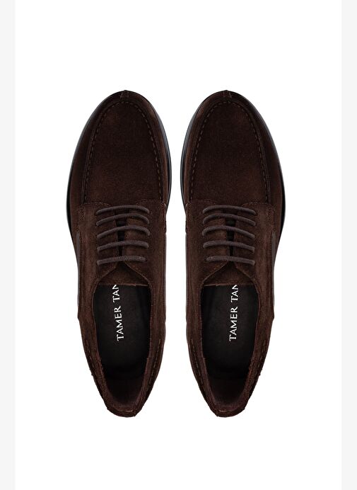 Tamer Tanca Erkek Hakiki Deri Kahverengi Süet Casual Ayakkabı - Görsel 6