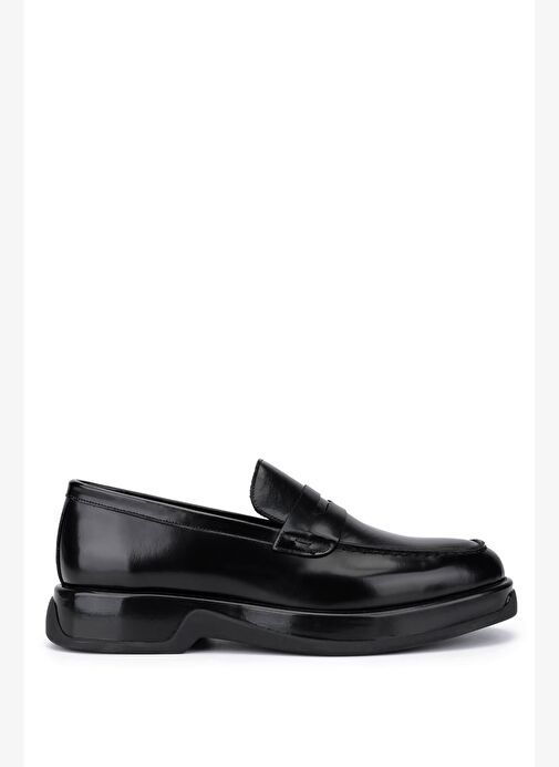 Tamer Tanca Erkek Hakiki Deri Siyah Açma Loafer Ayakkabı - Görsel 2