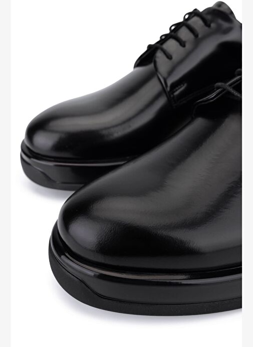 Tamer Tanca Erkek Hakiki Deri Siyah Açma Casual Ayakkabı - Görsel 5