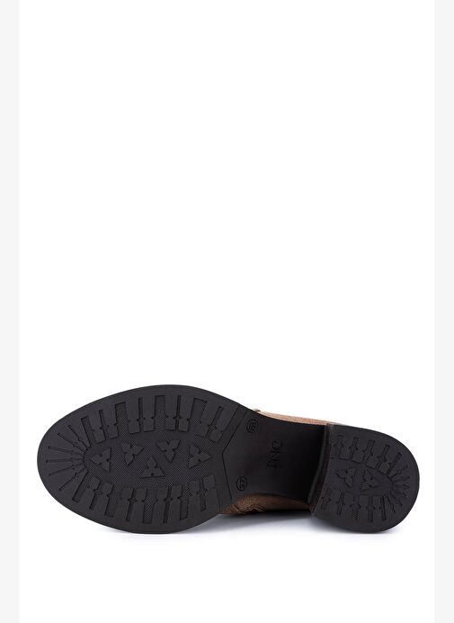 Tamer Tanca Kadın Hakiki Deri Kahverengi Topuklu Bot - Görsel 5