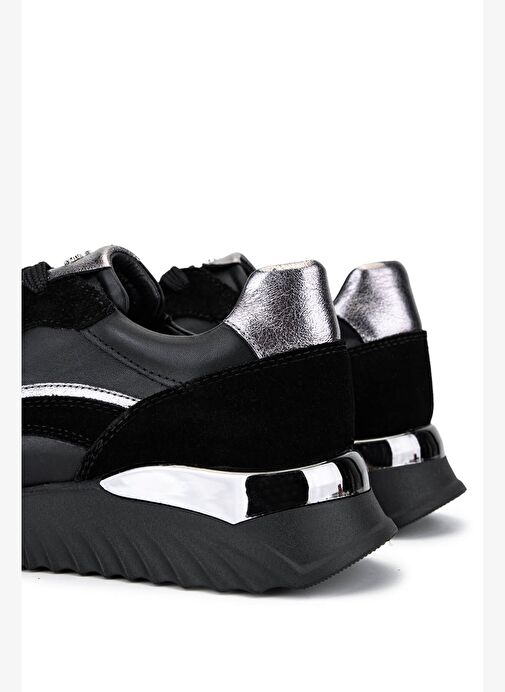 Tamer Tanca Kadın Hakiki Deri Siyah Sneakers & Spor Ayakkabı - Görsel 6