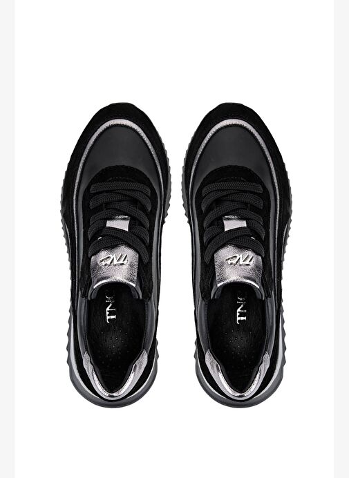 Tamer Tanca Kadın Hakiki Deri Siyah Sneakers & Spor Ayakkabı - Görsel 7
