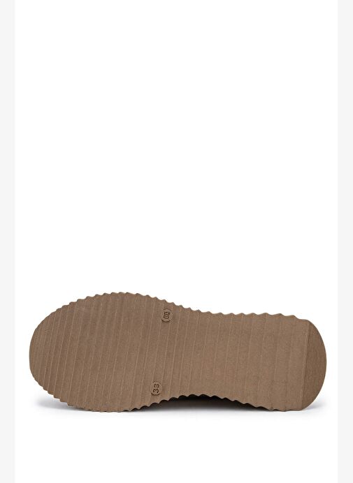 Tamer Tanca Kadın Hakiki Deri Bej Sneakers & Spor Ayakkabı - Görsel 4