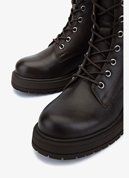 Valmenti Kadın Hakiki Deri Kahverengi Casual Bot - Görsel 4