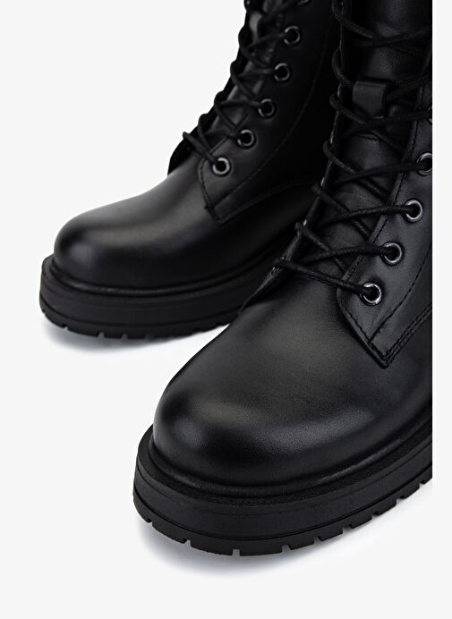 Valmenti Kadın Hakiki Deri Siyah Casual Bot - Görsel 4