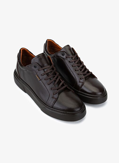 Valmenti Erkek Hakiki Deri Kahverengi Sneakers & Spor Ayakkabı - Görsel 3