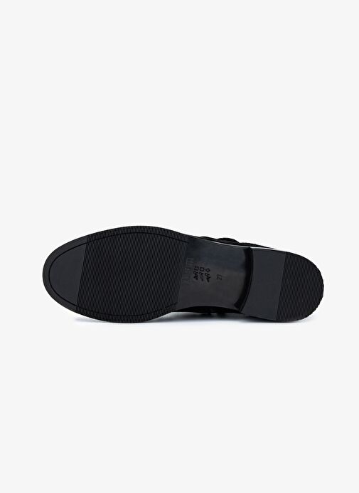 Valmenti Kadın Hakiki Deri Siyah Süet Düz Bot - Görsel 6