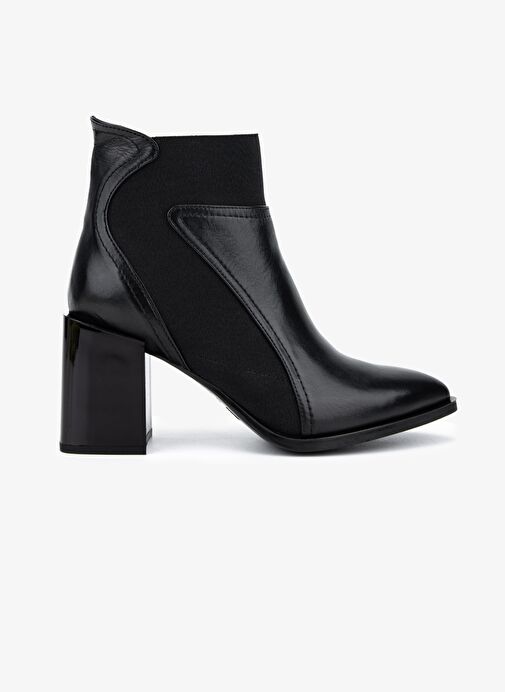 Valmenti Kadın Hakiki Deri Siyah Topuklu Bot - Görsel 2