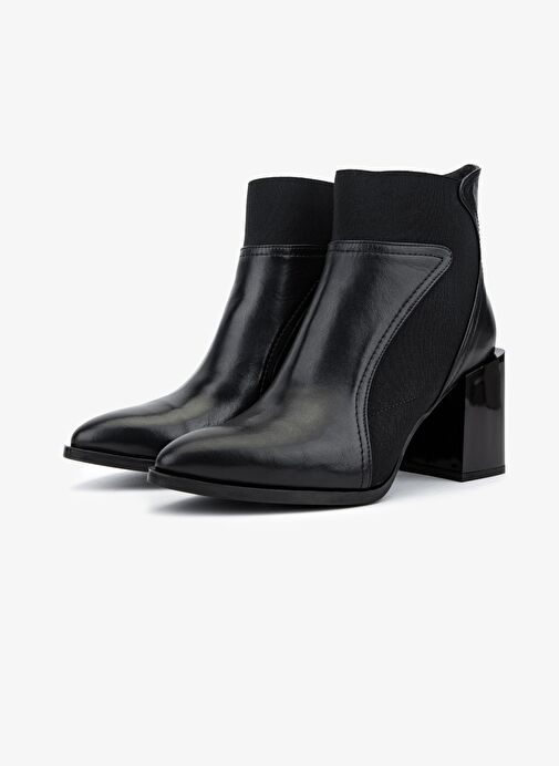 Valmenti Kadın Hakiki Deri Siyah Topuklu Bot - Görsel 5