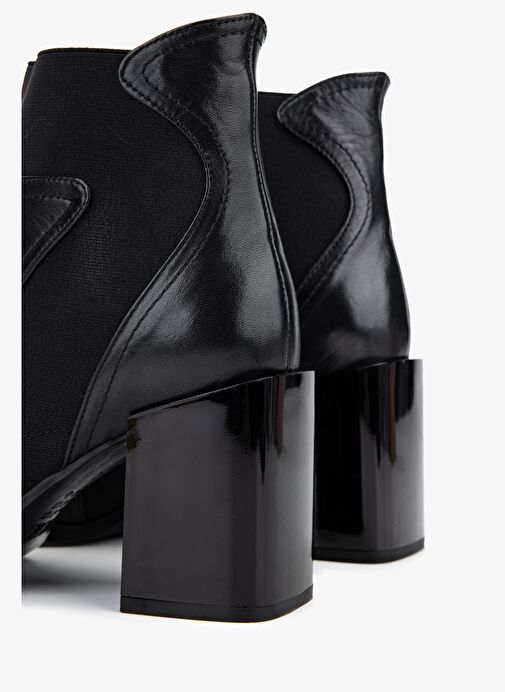 Valmenti Kadın Hakiki Deri Siyah Topuklu Bot - Görsel 6