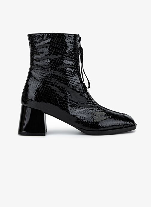 Valmenti Kadın Hakiki Deri Siyah Topuklu Bot - Görsel 2